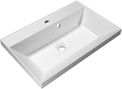 Style Line Тумба с кварцевой раковиной жасмин Манхэттен 70 Plus эмаль олива матовая – фотография-3